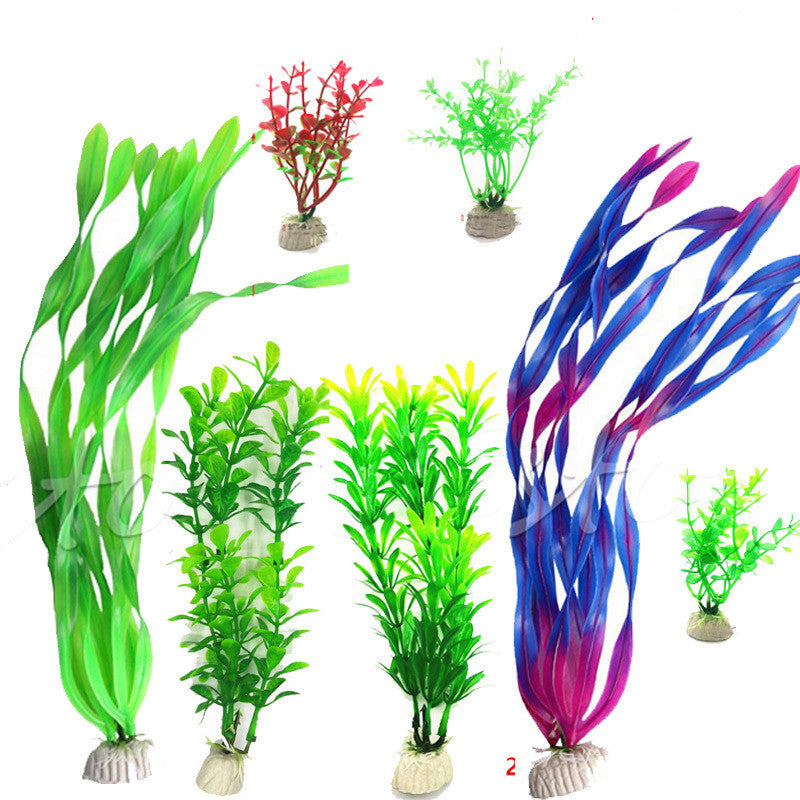 Artificial aquarium water plants set for fish tank decoration