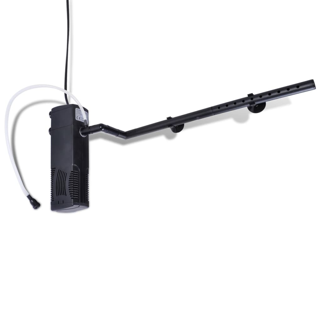 Black electronic device with a long arm on a white background