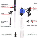 Aquarium electric siphon cleaner for water change and debris removal