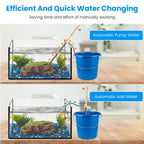 Aquarium gravel cleaner vacuum tool removing debris and waste