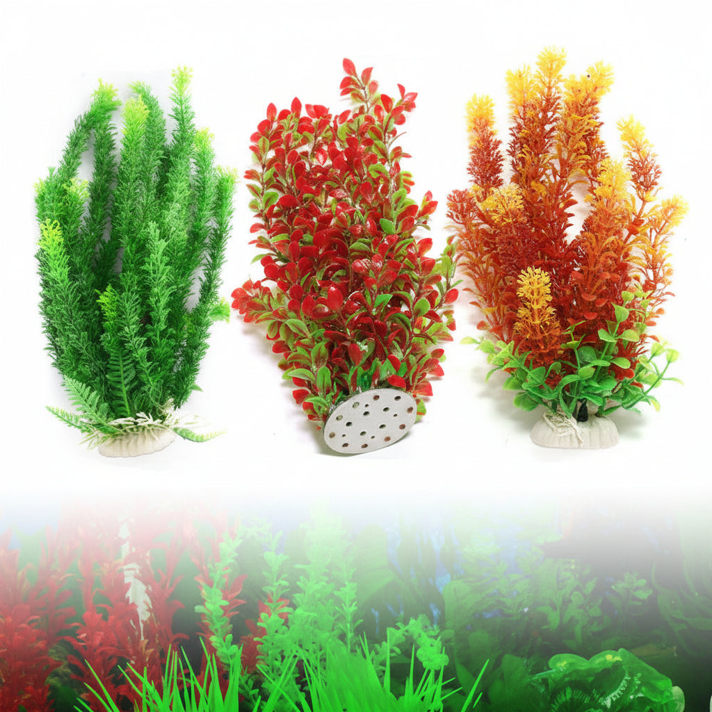 Aquarium simulation plant ornament for natural fish tank decoration