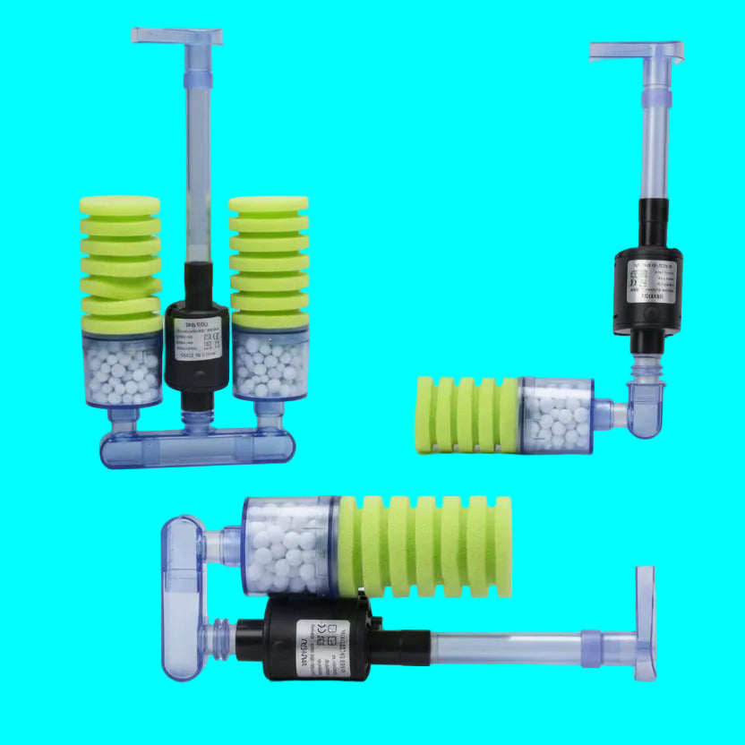 Aquarium sponge filter with submersible pump
