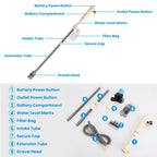Aquarium water changer and gravel cleaner multifunction kit