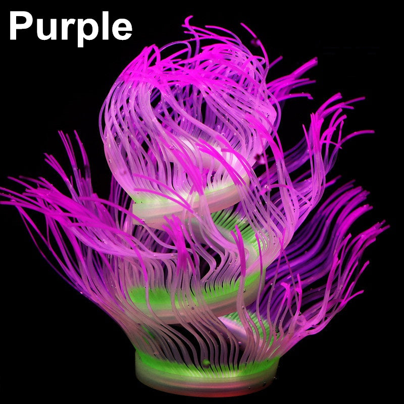 Decorative sea anemone ornament for aquascape aquarium
