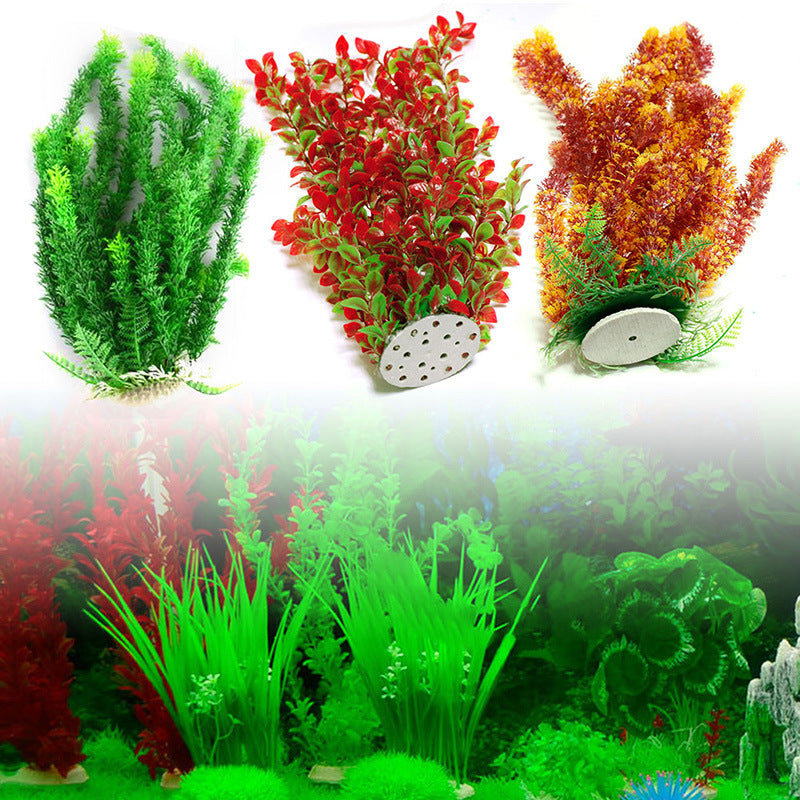Artificial aquarium plant decor made from safe plastic material