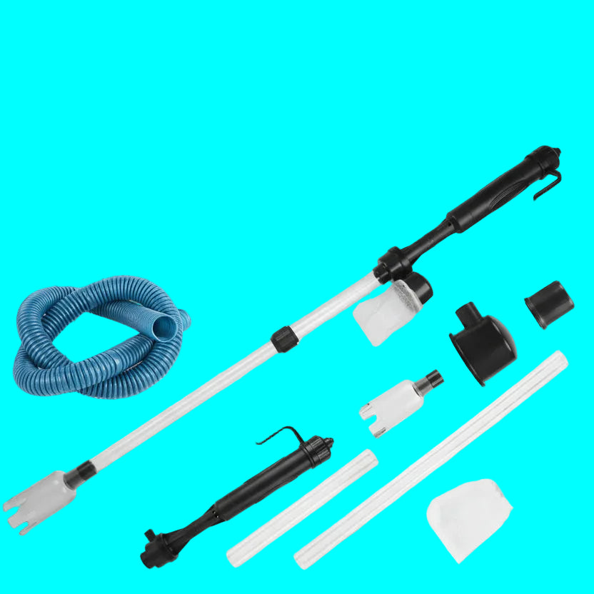 Battery operated aquarium vacuum gravel cleaner for fish tank cleaning