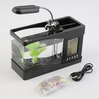 Desktop mini aquarium calendar lamp with LED light