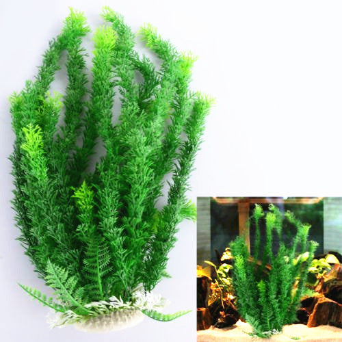 Fish tank artificial plant ornament for aquascaping design