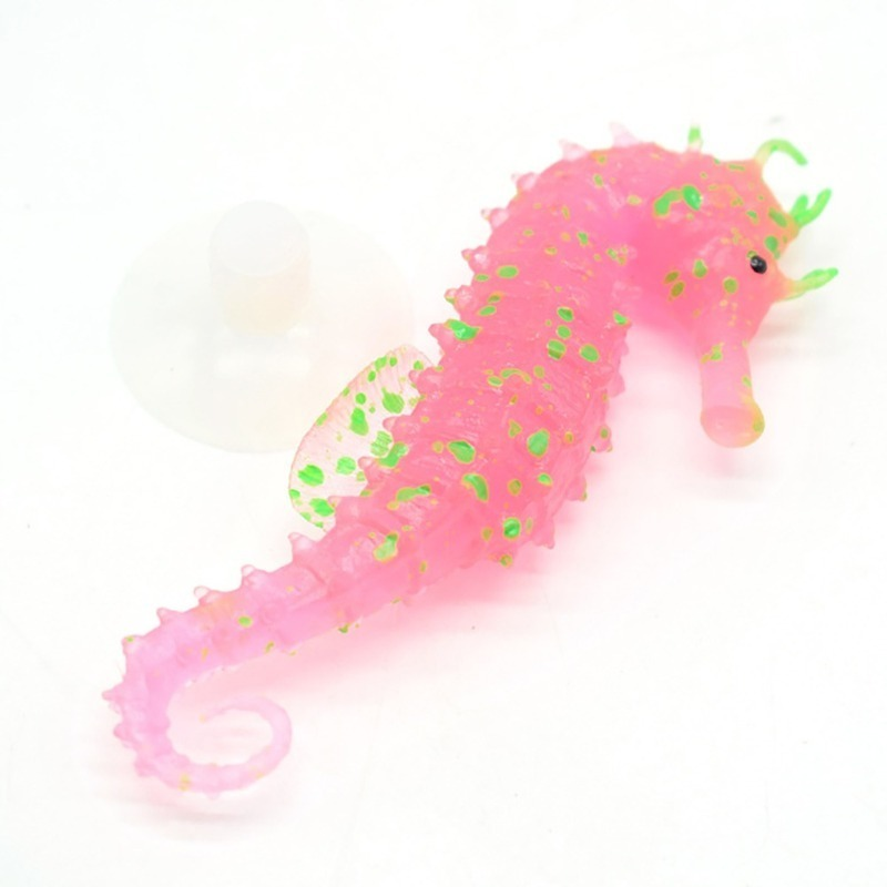 Eco friendly silicone seahorse aquarium decoration