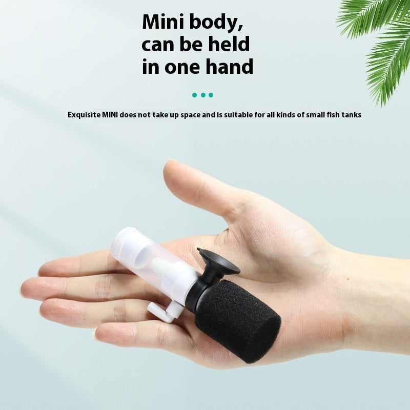 Small fish tank water filtration system with oxygen hose