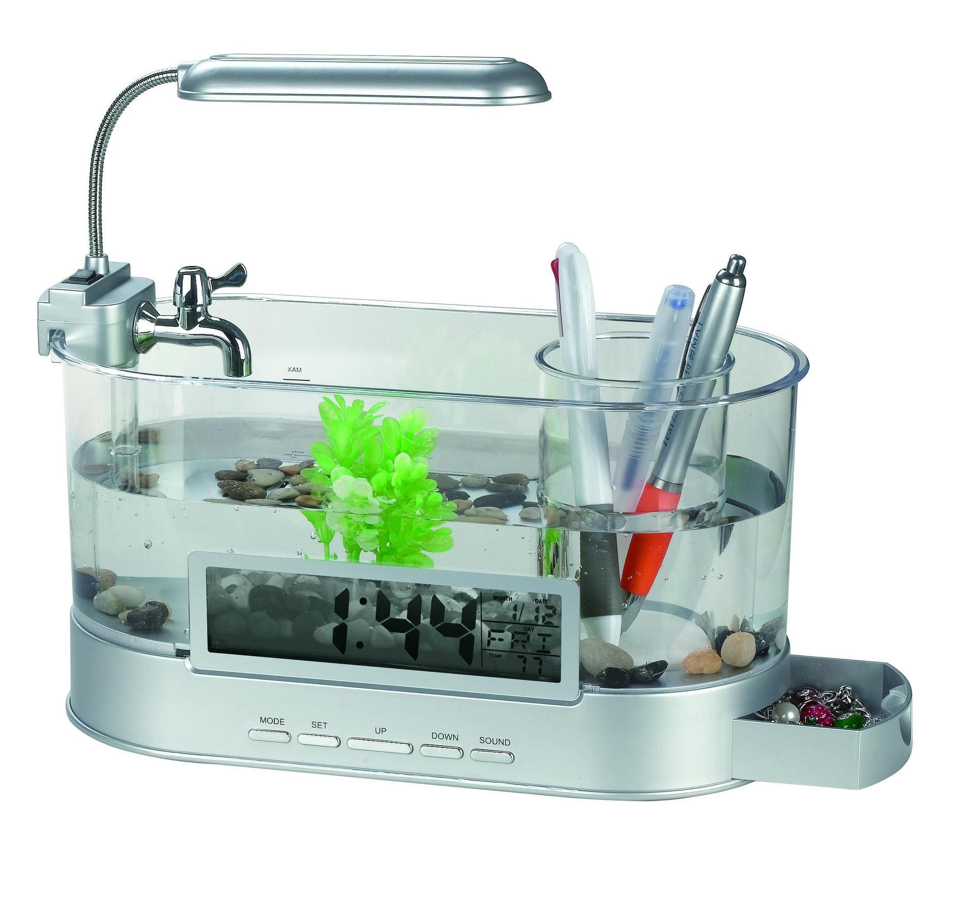 USB powered mini fish tank for desk