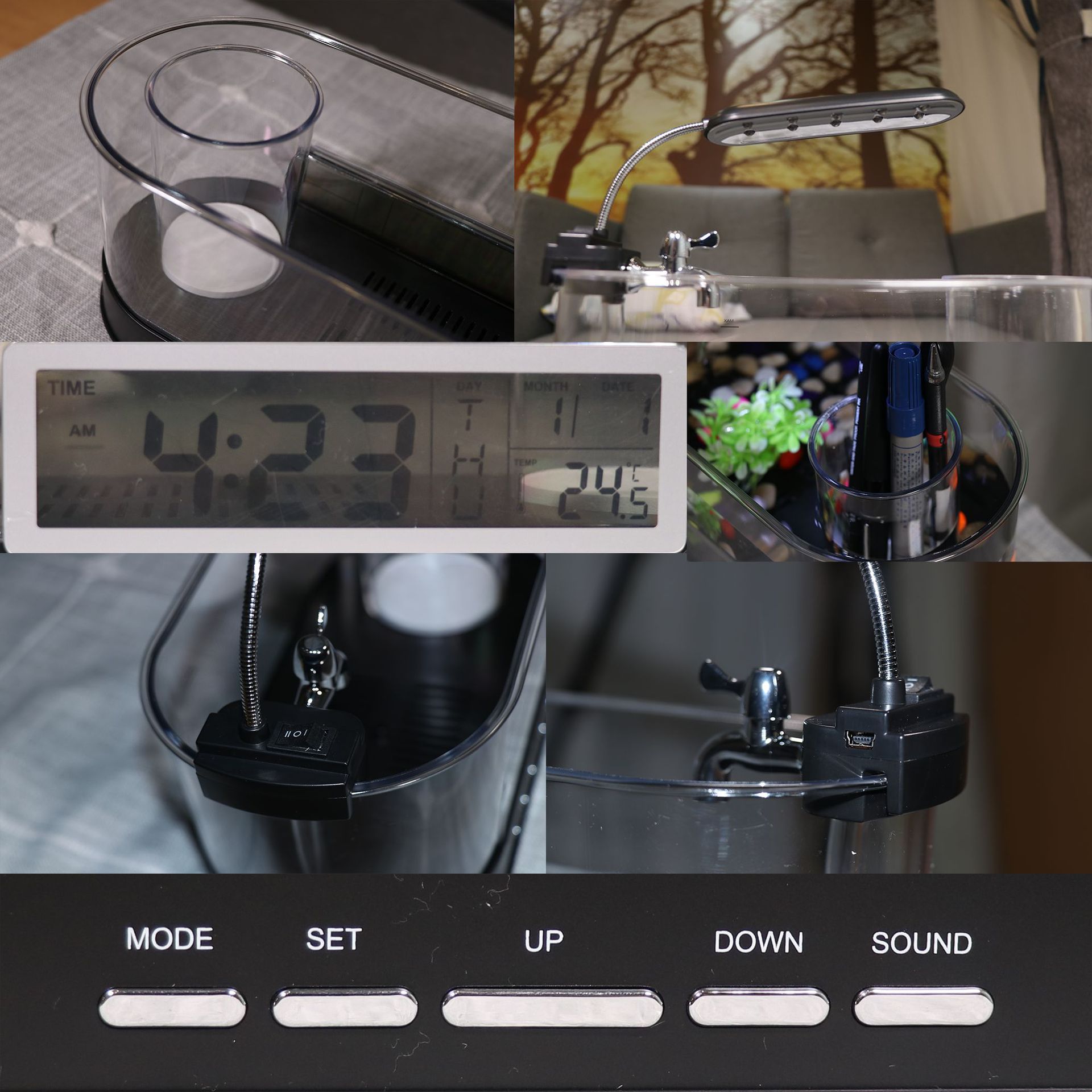 USB powered mini fish tank for desk